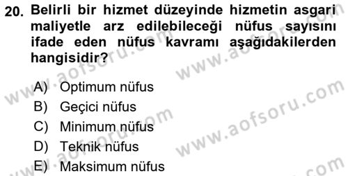 Maliye Politikası 2 Dersi 2018 - 2019 Yılı 3 Ders Sınav Soruları 20. Soru