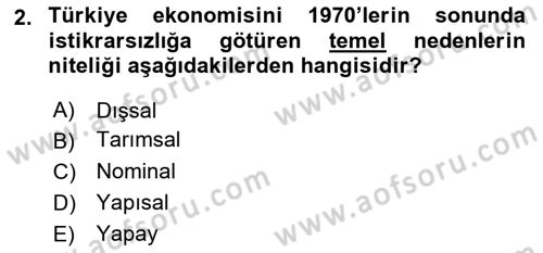 Maliye Politikası 2 Dersi 2018 - 2019 Yılı (Vize) Ara Sınav Soruları 2. Soru