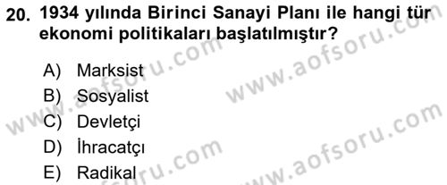 Maliye Politikası 2 Dersi 2018 - 2019 Yılı (Vize) Ara Sınav Soruları 20. Soru