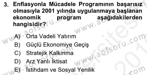 Maliye Politikası 2 Dersi 2018 - 2019 Yılı (Vize) Ara Sınav Soruları 3. Soru