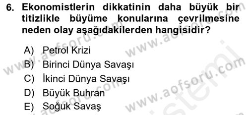 Maliye Politikası 2 Dersi 2018 - 2019 Yılı (Vize) Ara Sınav Soruları 6. Soru