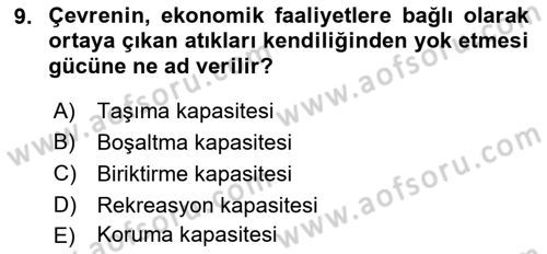 Maliye Politikası 2 Dersi 2018 - 2019 Yılı (Final) Dönem Sonu Sınav Soruları 9. Soru
