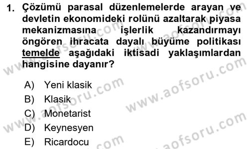 Maliye Politikası 2 Dersi 2018 - 2019 Yılı Yaz Okulu Sınav Soruları 1. Soru