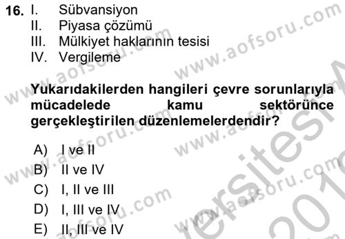 Maliye Politikası 2 Dersi 2018 - 2019 Yılı Yaz Okulu Sınav Soruları 16. Soru