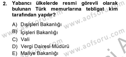Vergi Uygulamaları Dersi 2013 - 2014 Yılı (Vize) Ara Sınav Soruları 2. Soru