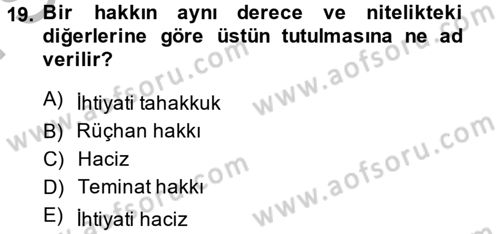 Vergi Uygulamaları Dersi 2013 - 2014 Yılı (Final) Dönem Sonu Sınav Soruları 19. Soru
