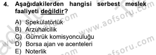 Vergi Uygulamaları Dersi 2013 - 2014 Yılı Tek Ders Sınav Soruları 4. Soru