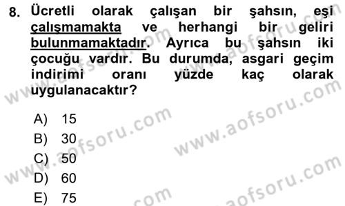 Vergi Uygulamaları Dersi 2015 - 2016 Yılı (Vize) Ara Sınav Soruları 8. Soru