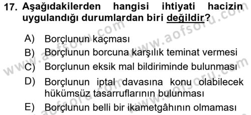 Vergi Uygulamaları Dersi 2015 - 2016 Yılı (Final) Dönem Sonu Sınav Soruları 17. Soru