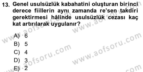 Vergi Uygulamaları Dersi 2018 - 2019 Yılı (Final) Dönem Sonu Sınav Soruları 13. Soru