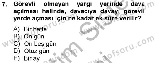 Vergi Yargılaması Hukuku Dersi 2012 - 2013 Yılı (Final) Dönem Sonu Sınav Soruları 7. Soru