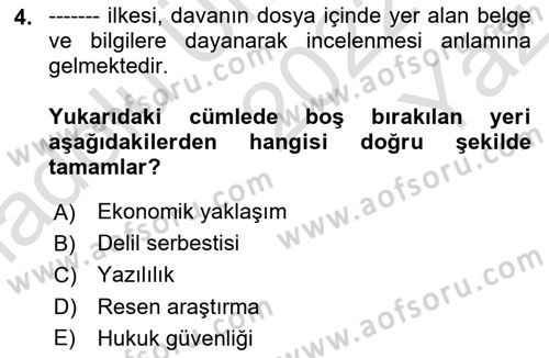 Vergi Yargılaması Hukuku Dersi 2022 - 2023 Yılı Yaz Okulu Sınav Soruları 4. Soru