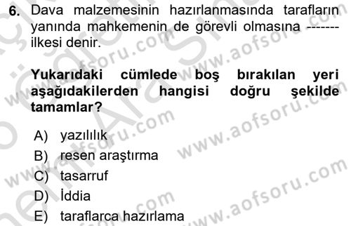Vergi Yargılaması Hukuku Dersi 2025 - 2026 Yılı (Vize) Ara Sınav Soruları 6. Soru