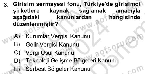 Vergi Planlaması Dersi 2024 - 2025 Yılı (Final) Dönem Sonu Sınav Soruları 3. Soru