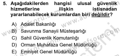 Vergi Planlaması Dersi 2024 - 2025 Yılı (Final) Dönem Sonu Sınav Soruları 5. Soru