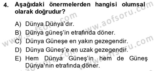 Sembolik Mantık Dersi 2014 - 2015 Yılı (Vize) Ara Sınavı 4. Soru