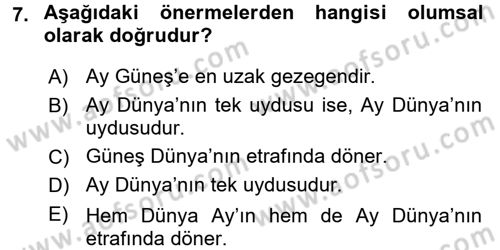 Sembolik Mantık Dersi 2016 - 2017 Yılı 3 Ders Sınavı 7. Soru