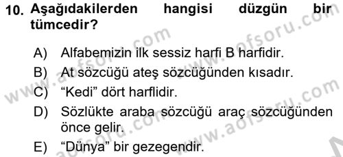 Sembolik Mantık Dersi 2016 - 2017 Yılı (Vize) Ara Sınav Soruları 10. Soru