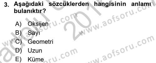 Sembolik Mantık Dersi 2016 - 2017 Yılı (Vize) Ara Sınav Soruları 3. Soru