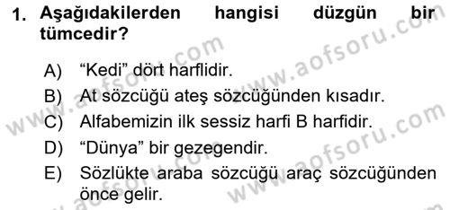Sembolik Mantık Dersi 2018 - 2019 Yılı (Vize) Ara Sınav Soruları 1. Soru