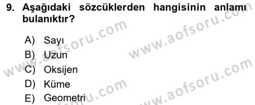 Sembolik Mantık Dersi 2018 - 2019 Yılı (Vize) Ara Sınav Soruları 9. Soru