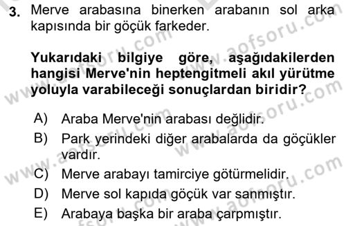 Sembolik Mantık Dersi 2021 - 2022 Yılı (Vize) Ara Sınav Soruları 3. Soru