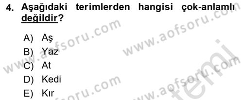 Sembolik Mantık Dersi 2021 - 2022 Yılı (Vize) Ara Sınav Soruları 4. Soru