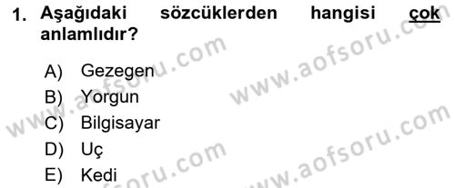 Sembolik Mantık Dersi 2021 - 2022 Yılı (Final) Dönem Sonu Sınav Soruları 1. Soru