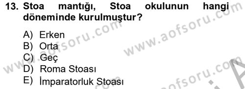 Mantığın Gelişimi Dersi 2012 - 2013 Yılı (Vize) Ara Sınav Soruları 13. Soru