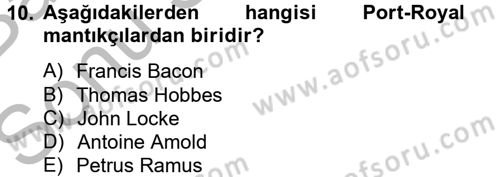 Mantığın Gelişimi Dersi 2012 - 2013 Yılı (Final) Dönem Sonu Sınav Soruları 10. Soru