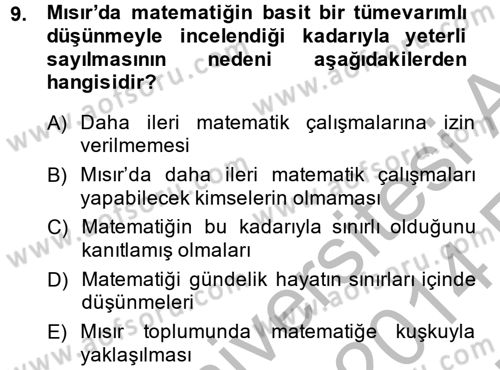 Mantığın Gelişimi Dersi 2013 - 2014 Yılı (Vize) Ara Sınav Soruları 9. Soru