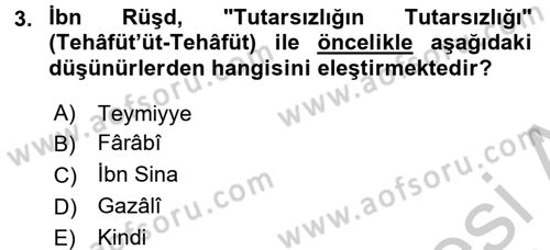 Mantığın Gelişimi Dersi 2016 - 2017 Yılı 3 Ders Sınav Soruları 3. Soru