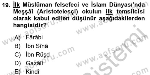 Mantığın Gelişimi Dersi 2016 - 2017 Yılı (Vize) Ara Sınav Soruları 19. Soru