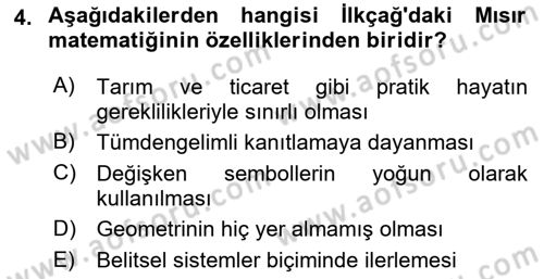 Mantığın Gelişimi Dersi 2023 - 2024 Yılı (Vize) Ara Sınav Soruları 4. Soru