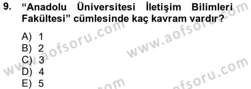 Klasik Mantık Dersi 2014 - 2015 Yılı (Vize) Ara Sınav Soruları 9. Soru