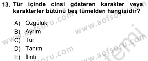 Klasik Mantık Dersi 2021 - 2022 Yılı (Vize) Ara Sınav Soruları 13. Soru