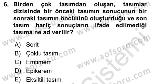 Klasik Mantık Dersi 2024 - 2025 Yılı (Final) Dönem Sonu Sınav Soruları 6. Soru