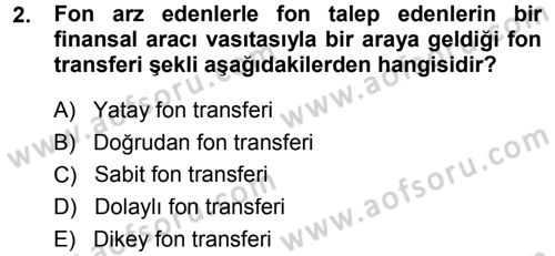 Menkul Kıymet Yatırımları Dersi 2013 - 2014 Yılı (Vize) Ara Sınav Soruları 2. Soru