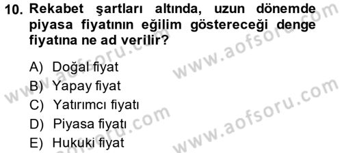 Menkul Kıymet Yatırımları Dersi 2014 - 2015 Yılı (Final) Dönem Sonu Sınav Soruları 10. Soru