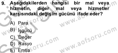 Menkul Kıymet Yatırımları Dersi 2014 - 2015 Yılı (Final) Dönem Sonu Sınav Soruları 9. Soru