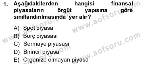 Menkul Kıymet Yatırımları Dersi 2014 - 2015 Yılı Tek Ders Sınav Soruları 1. Soru