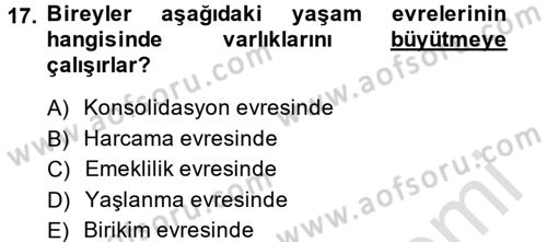 Menkul Kıymet Yatırımları Dersi 2014 - 2015 Yılı Tek Ders Sınav Soruları 17. Soru