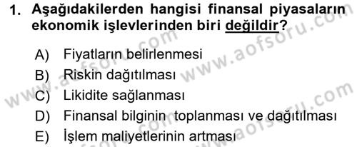 Menkul Kıymet Yatırımları Dersi 2016 - 2017 Yılı 3 Ders Sınav Soruları 1. Soru
