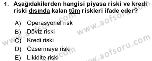 Menkul Kıymet Yatırımları Dersi 2016 - 2017 Yılı (Final) Dönem Sonu Sınav Soruları 1. Soru