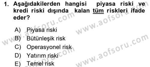 Menkul Kıymet Yatırımları Dersi 2017 - 2018 Yılı (Final) Dönem Sonu Sınav Soruları 1. Soru