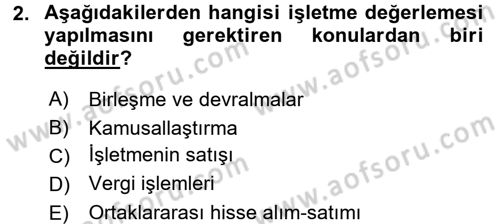 Menkul Kıymet Yatırımları Dersi 2017 - 2018 Yılı (Final) Dönem Sonu Sınav Soruları 2. Soru