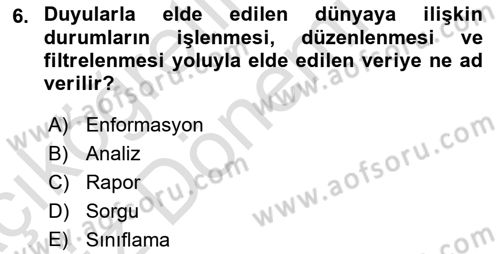 Menkul Kıymet Yatırımları Dersi 2021 - 2022 Yılı (Vize) Ara Sınav Soruları 6. Soru
