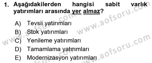 Menkul Kıymet Yatırımları Dersi 2022 - 2023 Yılı (Final) Dönem Sonu Sınav Soruları 1. Soru