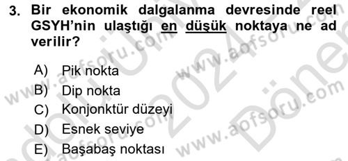 Menkul Kıymet Yatırımları Dersi 2024 - 2025 Yılı (Final) Dönem Sonu Sınav Soruları 3. Soru
