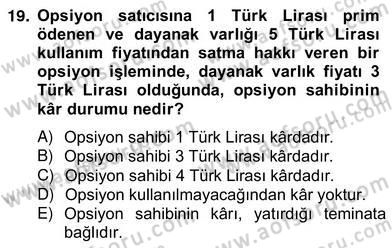 Türev Araçlar Dersi 2012 - 2013 Yılı (Vize) Ara Sınav Soruları 19. Soru